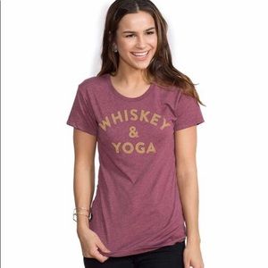 Whiskey and yoga tee